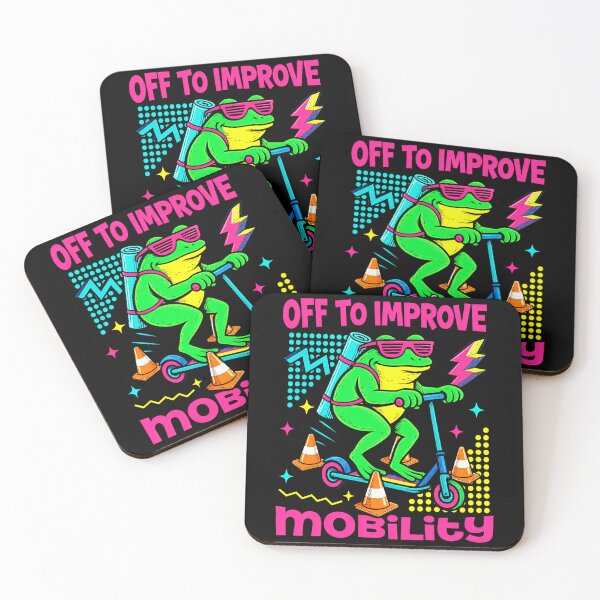 Item preview, Off To Improve Mobility Funny Retro Fitness Frog Design designed and sold by MiALopezArt.