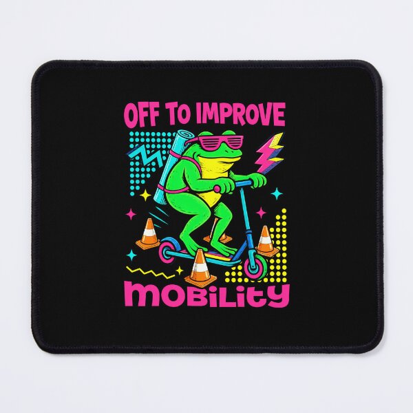 Item preview, Off To Improve Mobility Funny Retro Fitness Frog Design designed and sold by MiALopezArt.