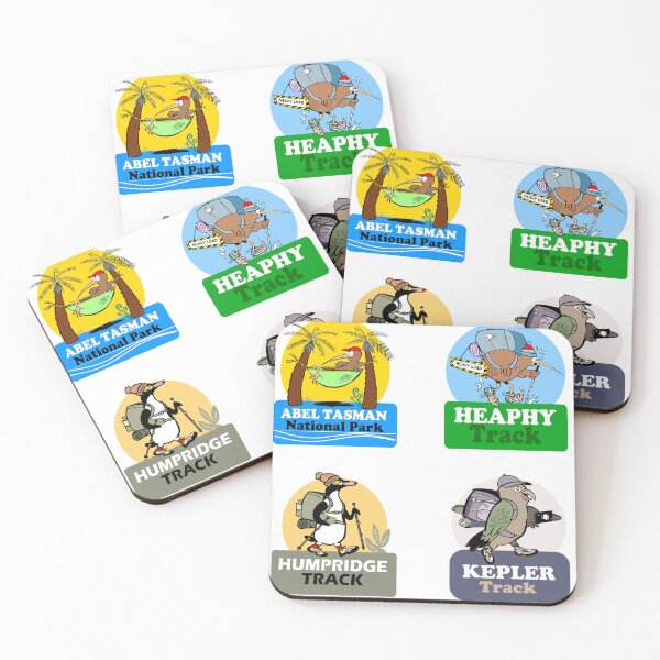 Item preview, New Zealand Great Walks Cartoon Birds Collection designed and sold by Al Benge - NZ & Australian Art.