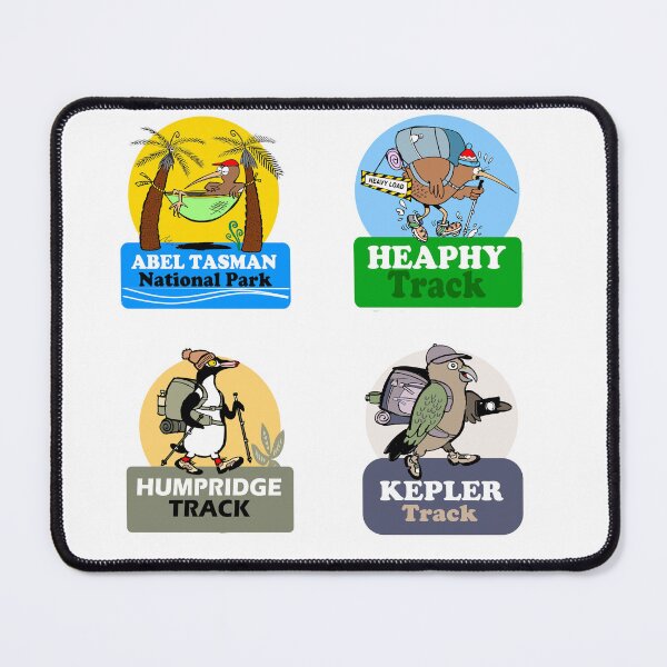 Item preview, New Zealand Great Walks Cartoon Birds Collection designed and sold by Al Benge - NZ & Australian Art.