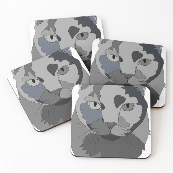 Item preview, Mystic Dilute Tortoiseshell Cat Line Art designed and sold by Komatoya.