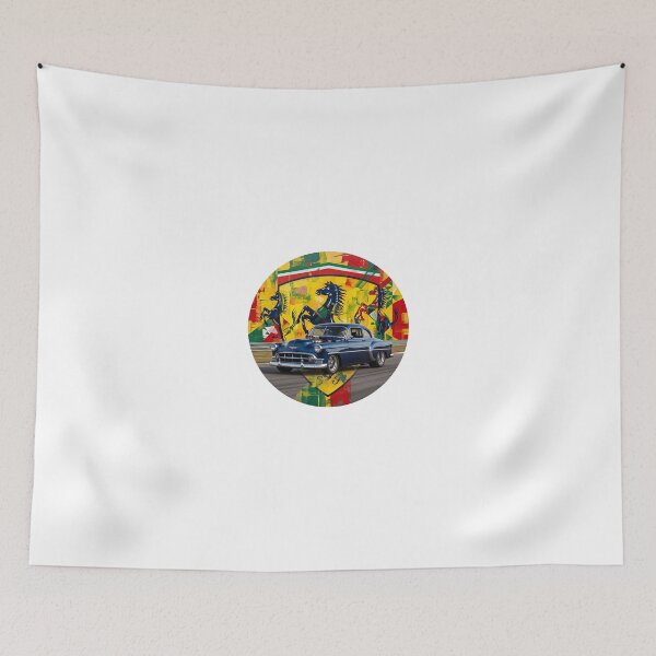 Item preview, Vintage 1950s Muscle Car Circular Abstract Prancing Horse Art designed and sold by MottotoTech.