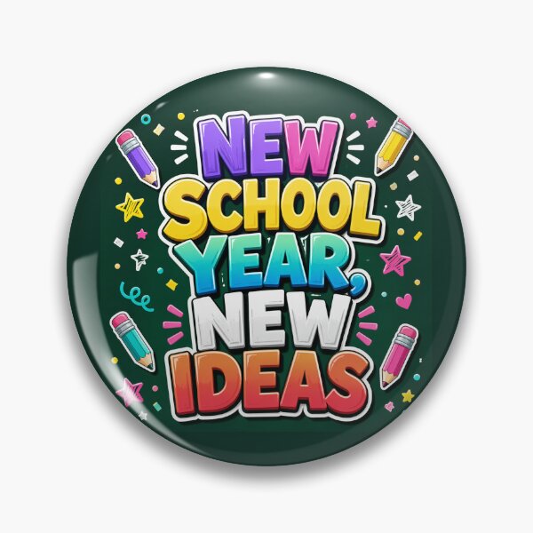 Item preview, New School Year New Ideas Rainbow 3D Bubble Text Classroom Magnet designed and sold by FestivityFinds.