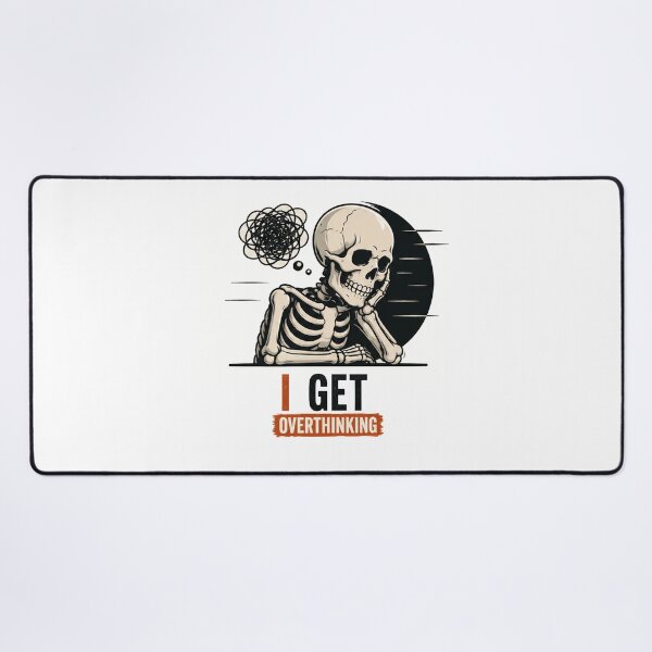 Item preview, I Get Overthinking Skeleton Funny Vintage Skull Meme designed and sold by Mystic & Celestial Art.