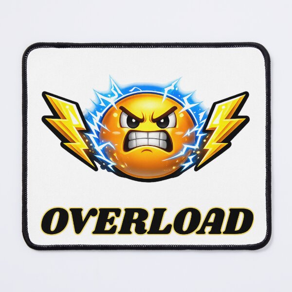 Item preview, Overload ⚡ Angry Power Emoji | Electric Rage Expression | Gaming Sticker designed and sold by UrbanEchoHub.