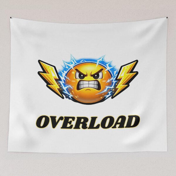 Item preview, Overload ⚡ Angry Power Emoji | Electric Rage Expression | Gaming Sticker designed and sold by UrbanEchoHub.