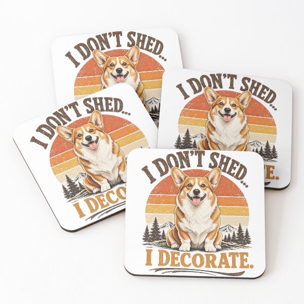 Item preview,  I Don't Shed I Decorate - Funny Vintage Corgi designed and sold by Lordweek.