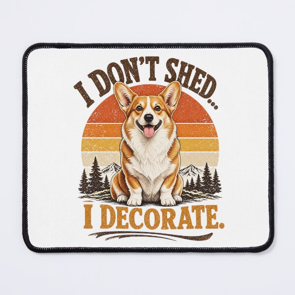 Item preview, I Don't Shed I Decorate - Funny Vintage Corgi designed and sold by Lordweek.