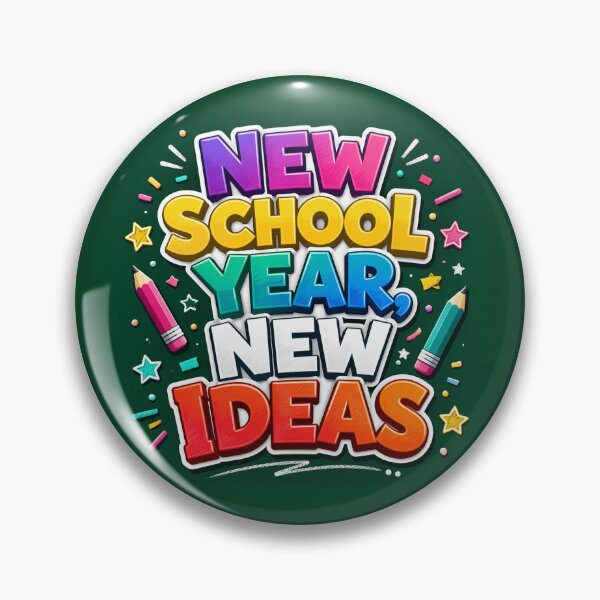 Item preview, New School Year New Ideas Rainbow 3D Bubble Text School Notebook designed and sold by FestivityFinds.