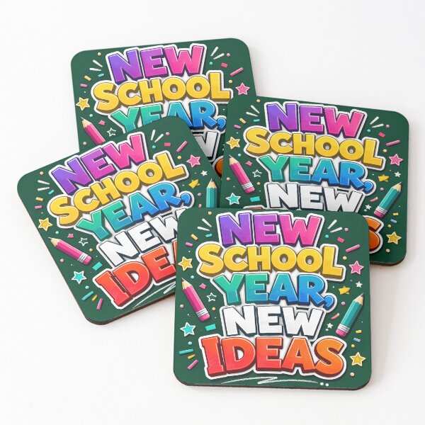 Item preview, New School Year New Ideas Rainbow 3D Bubble Text School Notebook designed and sold by FestivityFinds.