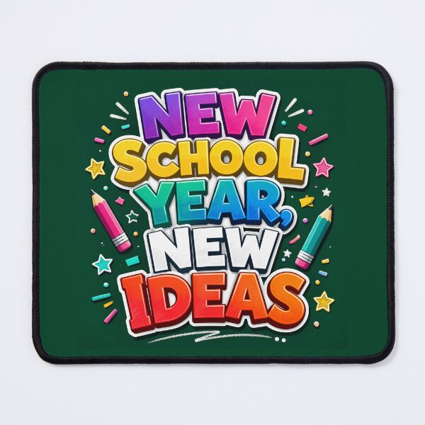 Item preview, New School Year New Ideas Rainbow 3D Bubble Text School Notebook designed and sold by FestivityFinds.