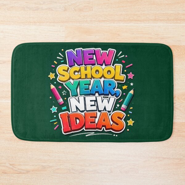 Item preview, New School Year New Ideas Rainbow 3D Bubble Text School Notebook designed and sold by FestivityFinds.