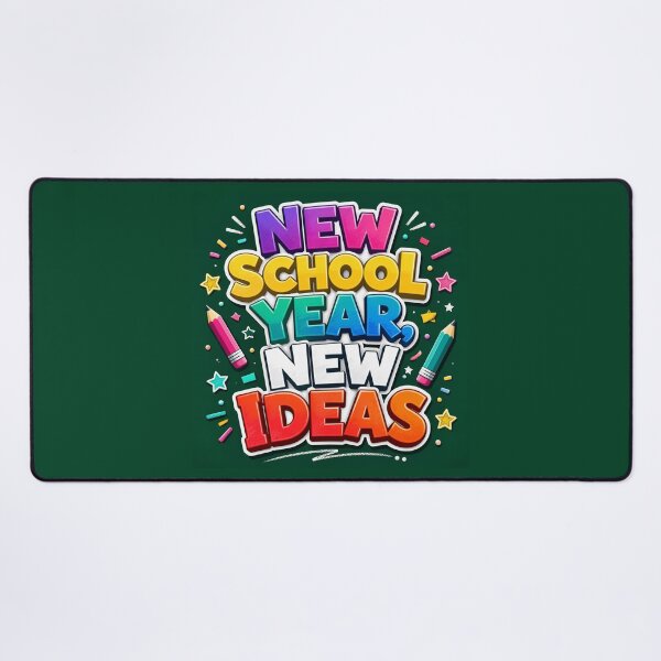 Item preview, New School Year New Ideas Rainbow 3D Bubble Text School Notebook designed and sold by FestivityFinds.