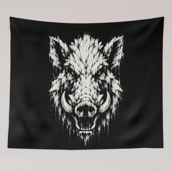 Item preview, Geometric Wild Boar Head - Grunge Animal Skull Shirt designed and sold by JonelCrafts.