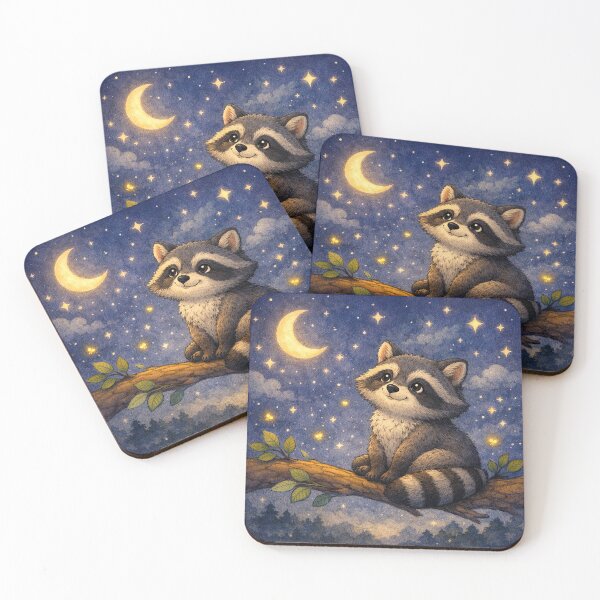 Item preview, Baby Raccoon Nursery Art  - No. 3 designed and sold by susiecc.