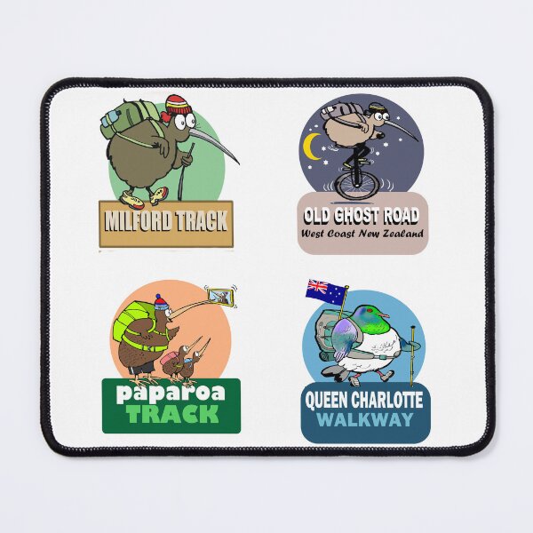 Item preview, New Zealand Great Walks Cartoon Birds Collection designed and sold by Al Benge - NZ & Australian Art.