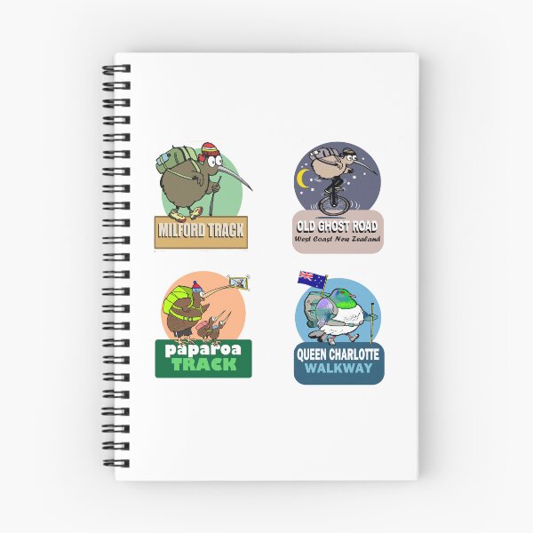 Item preview, New Zealand Great Walks Cartoon Birds Collection designed and sold by Al Benge.