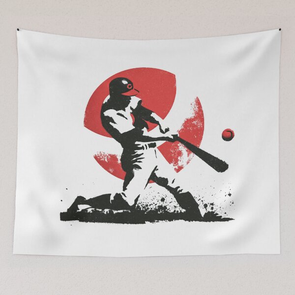 Item preview, Vintage Baseball Player Swing In Splash Ink designed and sold by EdvvinStudios.