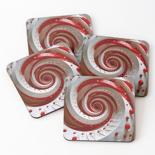 Item preview, Mesmerizing Red and White Spiral designed and sold by Vicky Brago-Mitchell®.