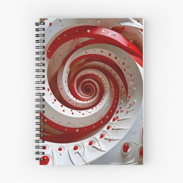 Item preview, Mesmerizing Red and White Spiral designed and sold by Vicky Brago-Mitchell®.