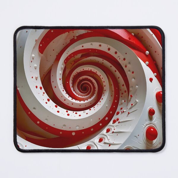 Item preview, Mesmerizing Red and White Spiral designed and sold by Vicky Brago-Mitchell®.