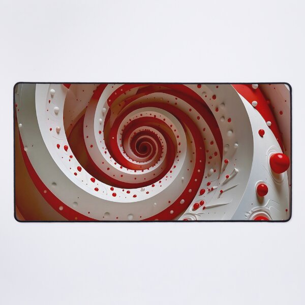 Item preview, Mesmerizing Red and White Spiral designed and sold by Vicky Brago-Mitchell®.