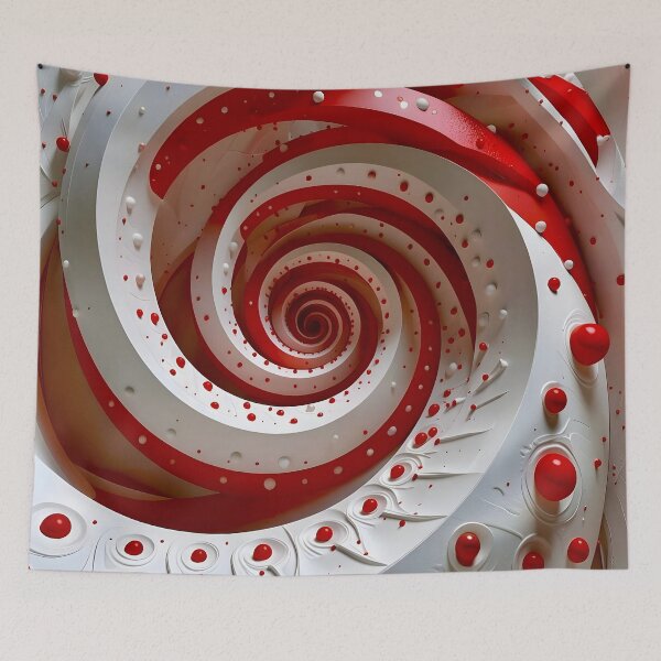Item preview, Mesmerizing Red and White Spiral designed and sold by Vicky Brago-Mitchell®.