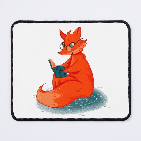 Item preview, Foxy Reading Cute Intellectual Forest Fox Bookworm Art designed and sold by KarminaArts.