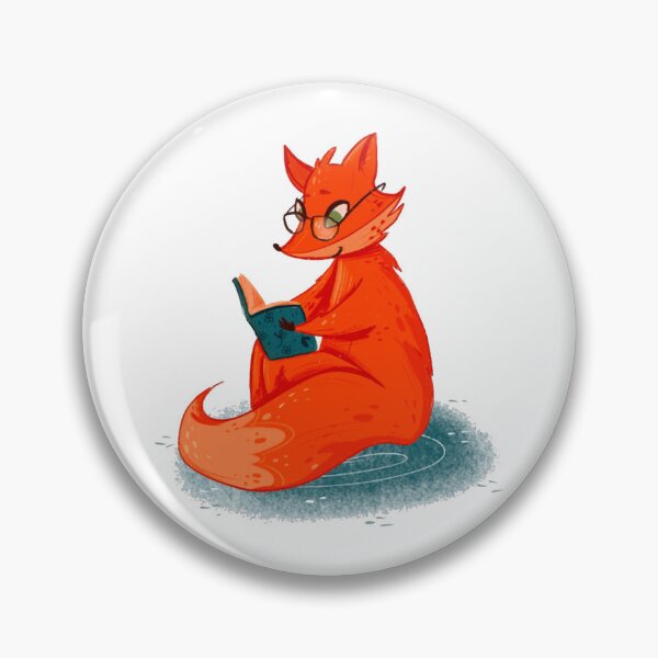 Item preview, Foxy Reading Cute Intellectual Forest Fox Bookworm Art designed and sold by KarminaArts.