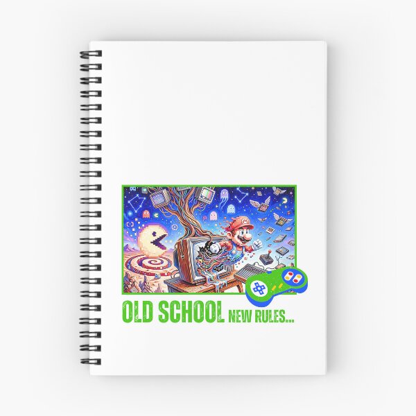 Item preview, Old School New Rules Retro Gamer Surreal Arcade Art designed and sold by rich-moda.