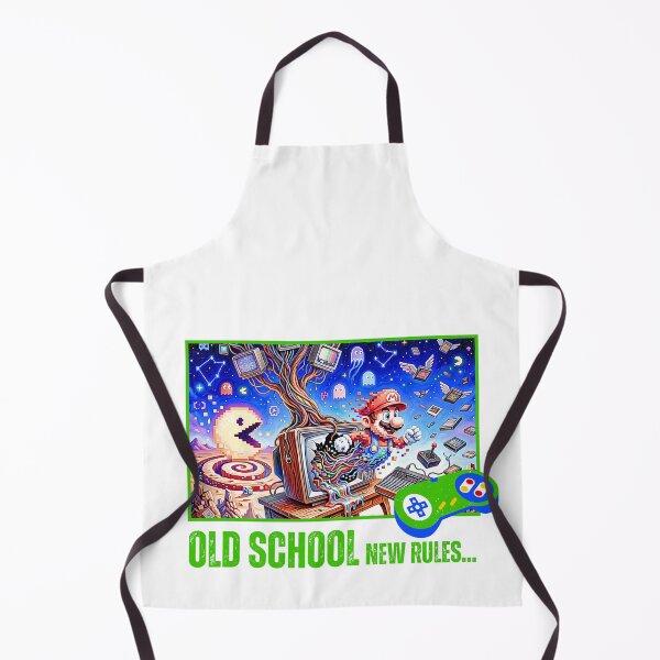 Item preview, Old School New Rules Retro Gamer Surreal Arcade Art designed and sold by rich-moda.