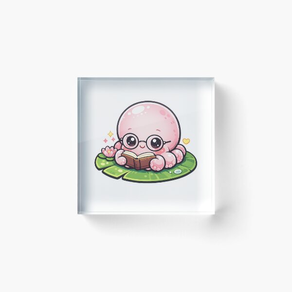 Item preview, Cute Octopus – Reading Book Kawaii Illustration designed and sold by SoftSproutstu.
