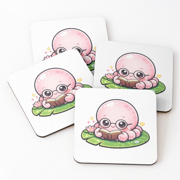 Item preview, Cute Octopus – Reading Book Kawaii Illustration designed and sold by SoftSproutstu.