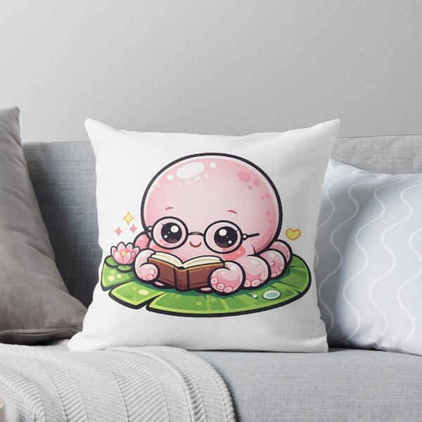 Item preview, Cute Octopus – Reading Book Kawaii Illustration designed and sold by SoftSproutstu.