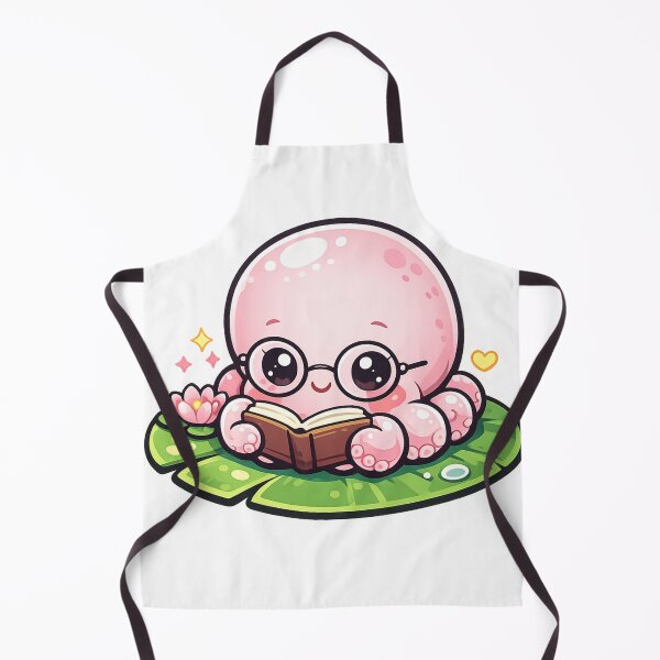 Item preview, Cute Octopus – Reading Book Kawaii Illustration designed and sold by SoftSproutstu.