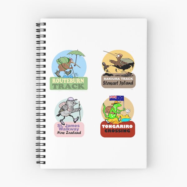 Item preview, New Zealand Great Walks Cartoon Birds Collection designed and sold by Al Benge.