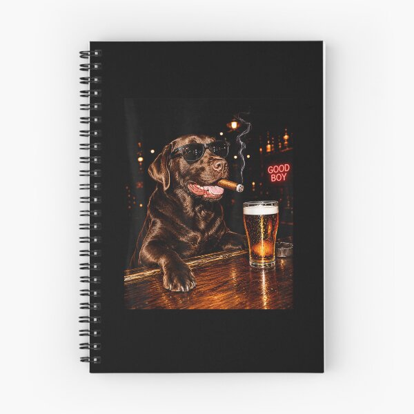 Item preview, Silly Chocolate Labrador Retriever Drinking Beer designed and sold by MatherFisher.