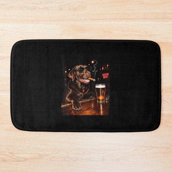 Item preview, Silly Chocolate Labrador Retriever Drinking Beer designed and sold by MatherFisher.