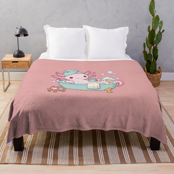 Item preview, Cute Axolotl Bath Time Relaxation Illustration designed and sold by bosamji.