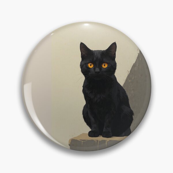 Item preview, Black Cat with Golden Eyes designed and sold by KiraChie.