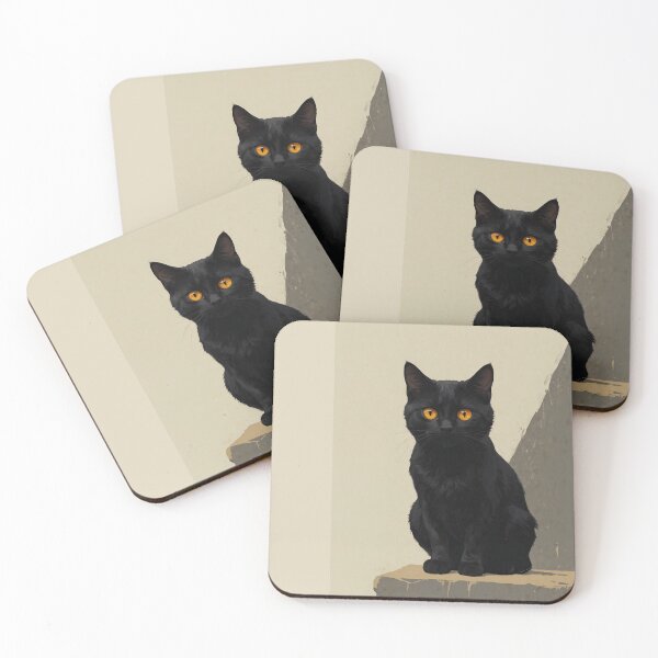 Item preview, Black Cat with Golden Eyes designed and sold by KiraChie.