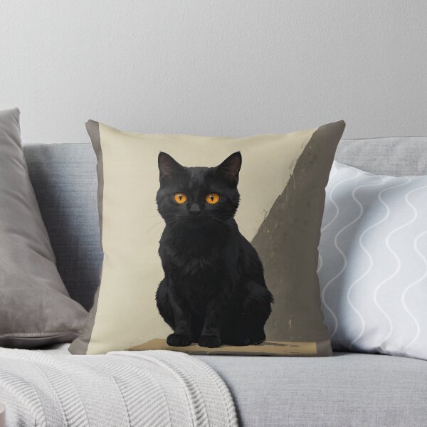 Item preview, Black Cat with Golden Eyes designed and sold by KiraChie.