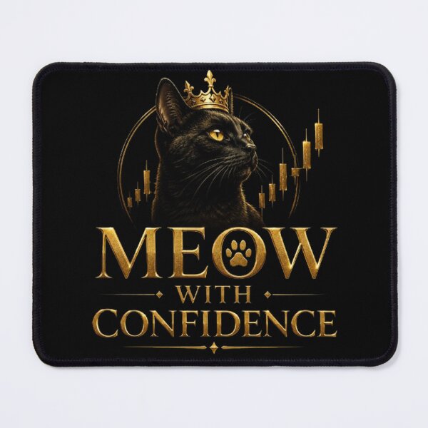 Item preview, Meow With Confidence Funny Cat Trader Design designed and sold by PipForgeStudio .