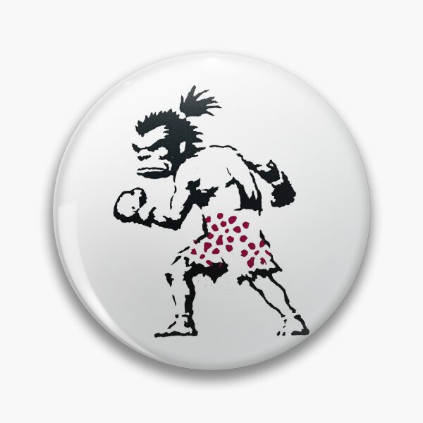 Item preview, Gritty Fighter Boxer Stencil In Red Splatter designed and sold by EdvvinStudios.