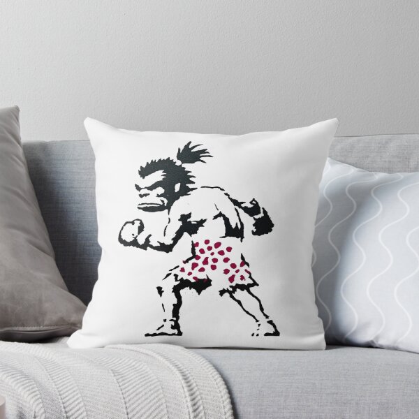 Item preview, Gritty Fighter Boxer Stencil In Red Splatter designed and sold by EdvvinStudios.