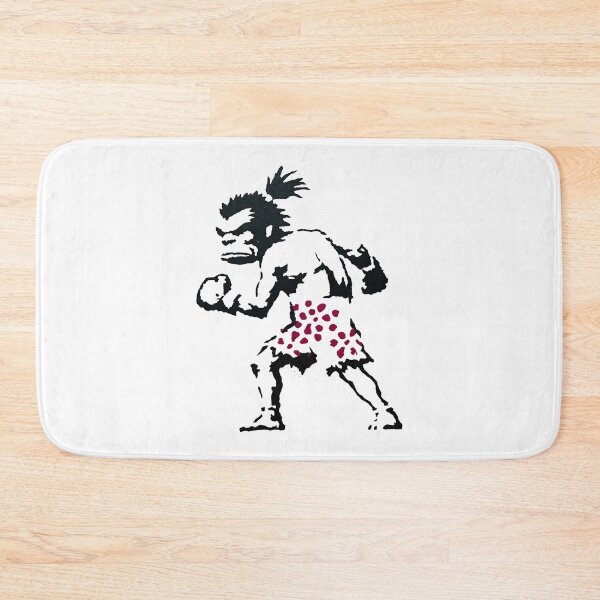 Item preview, Gritty Fighter Boxer Stencil In Red Splatter designed and sold by EdvvinStudios.