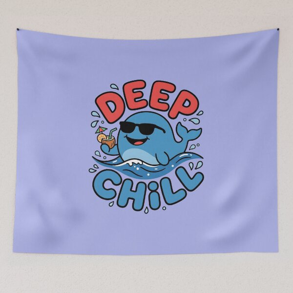 Item preview, Deep Chill – Cute Whale Surf Design designed and sold by Sea Gem.