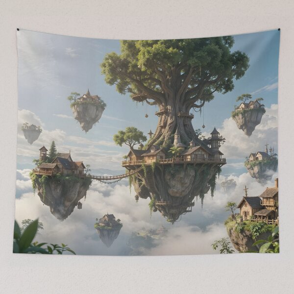 Item preview, Fantasy Forest Home Islands in the Sky designed and sold by Fanta-sticky.