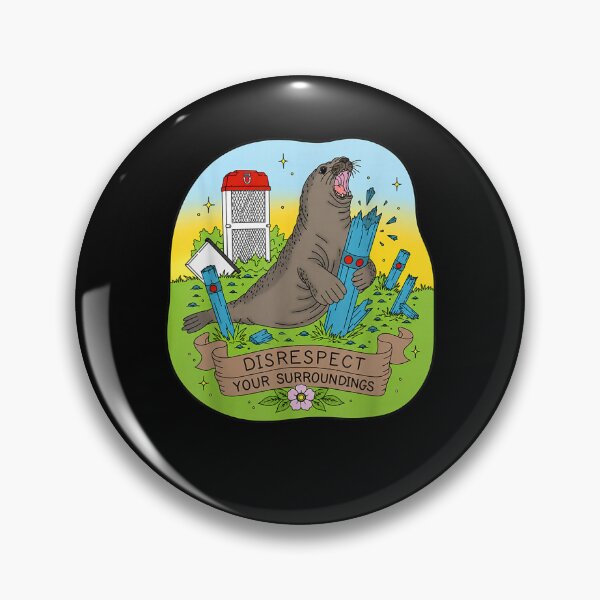 Item preview, Neil Seal Disrespect Your Surroundings Funny Art designed and sold by MatherFisher.