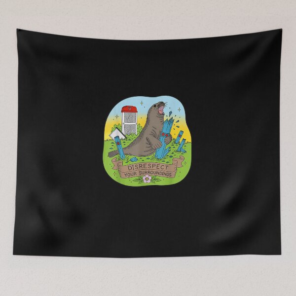 Item preview, Neil Seal Disrespect Your Surroundings Funny Art designed and sold by MatherFisher.